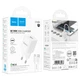 Зарядне HOCO C145A QC3.0 18W 1xUSB, з кабилем MicroUSB, біле - зображення 2