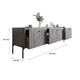 Тумба под телевизор на 3 ящика LION Wood с золотыми ножками 160x40x65 см Бетон темный (LION-042989) - изображение 3