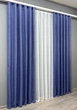 Комплект готовых штор VR-Textil Лен Мешковина № 773ш Синий 150х270см 2 шт (30-565) - изображение 4