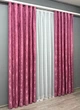 Комплект готовых штор VR-Textil Жаккард Sultan XO №1146ш Малиновый 150х270 см 2 шт (30-959) - изображение 3