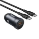 Адаптер автомобільний HOCO C to C cable Energy single port PD car charger Z62A |1Type-C, 30W/3A, PD/QC| Колір metal-grey - изображение 2