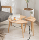 Stolik kawowy HOMLA 871127 HARMONI 59 x 59 x 42 cm naturalny (5904183871127) - obraz 4