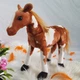 Мягкая игрушка, Лошадь, коричневый с белым, 30 см, подарок на новый год - изображение 1