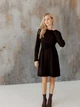 Платье короткое вязаное осеннее женское ARTKNIT Николь S Коричневое (2251948303014) - изображение 8
