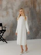 Платье миди вязаное осеннее женское ARTKNIT Николь L Молочное (2251948760015) - изображение 3
