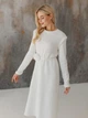 Платье миди вязаное осеннее женское ARTKNIT Николь L Молочное (2251948760015) - изображение 4