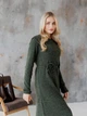 Платье длинное вязаное осеннее женское ARTKNIT Николь L Темно-зеленое (2251948766017) - изображение 6