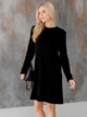 Платье короткое вязаное осеннее женское ARTKNIT Николь L Черное (2251948560011) - изображение 1