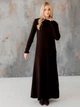 Платье длинное вязаное осеннее женское ARTKNIT Николь М Коричневое (2251948306015) - изображение 1