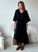 Платье длинное летнее женское ARTKNIT Эстель One Size Черное (2251948375011) - изображение 1