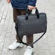 Деловая сумка для ноутбука до 15.6" Capitalist STR Gray унисекс, серая, из фактурной экокожи, 5 отделений - изображение 3