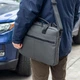 Деловая сумка для ноутбука до 15.6" Capitalist STR Gray унисекс, серая, из фактурной экокожи, 5 отделений - изображение 4