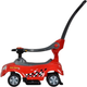 Jeździk pchacz autko Multistore skretne kola, raczka, dzwieki Czerwny 321-RED (5903769978779) - obraz 2