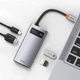 USB-хаб Baseus Type-C Hub 4-в-1 CAHUB-CY0G быстрая зарядка PD100 Вт + HDMI 4K 30 Гц + USB 2.0 + USB 3.0 (33490_PD100) - изображение 7