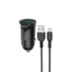 Aвтомобільний зарядний пристрій Hoco Z39 2 USB 3А QC3.0 Micro 1м, Black - зображення 1