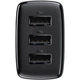 Мережевий зарядний пристрій 3USB Baseus Compact Charger 17W (CCXJ020101), Black - зображення 4