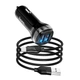 Автомобильное зарядное устройство для Hoco Z40 Superior 2USB 2.4A кабель Type-C, Black - изображение 2