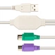 USB Перехідник PowerPlant USB -2х PS/2, 30 см, White - зображення 3