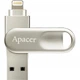 USB 3.1 Flash 32Gb Apacer AH790 Dual Lightning, Silver - изображение 1