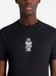 Футболка хлопковая длинная мужская Karl Lagerfeld 87406477 L Черная с принтом (1159845501) - изображение 3