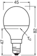 Светодиодная лампа OSRAM P75 7W 1055Lm 3000K E14 (4099854547539) - изображение 3