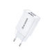 Сетевое зарядное устройство WK WP-U119a 2USB 2A с кабелем Type-C, White - изображение 1