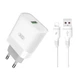 Сетевое зарядное устройство XO L63 USB 2.4A QC3.0 Lightning 1м White - изображение 1