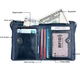 Кожаный мужской кошелек RFID синий - изображение 7