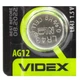 Батарейка VIDEX AG 12 LR43 1,5V Silver - изображение 1