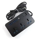 Сетевой удлинитель IQ Power TB-T09 на 3 розетки, 6 USB 2м, Black - изображение 1