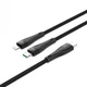USB кабель HOCO U102 5A 100W 2in1 Type-C to Type-C/Lightning 1.5m, Black - зображення 3