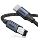 Кабель UGREEN US370 USB-C to USB-B 2.0 Printer Cable 1m Black (45034) - изображение 1