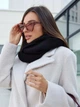 Шарф снуд-хомут женский вязаный Черний - изображение 7