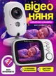 Видеоняня радионяня цифровая беспроводная камера электронная для детской с дисплеем ночным видением двухсторонней связью видеонаблюдение радио видео няни датчик температуры детектор движения ночник колыбельные аккумулятор OnePro VB603 Белый 68362 - изображение 1