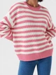 Джемпер женский Sinsay 7241J-38X L Розовый с белым (5904426040747) - изображение 1
