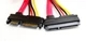 Кабель SATA 2.0, 7+15pin (M) to SATA 7+15pin (F) - 10см - зображення 2