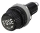 Тримач для запобіжника 5*20, FUSE, чорний - зображення 1