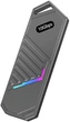 Внешний карман Dynamode для M.2 SSD NVMe (PCIe)/M.2 SSD SATA combo - USB3.2 GEN2 Type-C RGB Dark Grey (DM-CAD-SSD14) - изображение 1