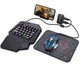 Геймерский набор игровой 5 в 1 для игр на телефоне комплект T-WOLF TF950 игровая одноручная клавиатура мышь беспроводная Bluetooth хаб подставка коврик для Android смартфона планшета для мобильного геймера Mobile Gaming Comboo - изображение 1