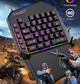 Геймерский набор игровой 5 в 1 для игр на телефоне комплект T-WOLF TF950 игровая одноручная клавиатура мышь беспроводная Bluetooth хаб подставка коврик для Android смартфона планшета для мобильного геймера Mobile Gaming Comboo - изображение 4