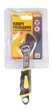 Ключ разводной MASTERTOOL 150 мм 0 – 24 мм переставная губка CrV рукоятка с двухкомпонентной накладкой 76-0421 - изображение 2