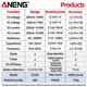 Мультиметр цифровой ANENG SZ304 2000 Counts, измерение AC/DC напряжения, тока, сопротивления, NCV, высокоточный профессиональный тестер, черный - изображение 6