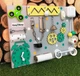 Бизиборд игрушка для раннего развития Busy Child Компакт Желто-Мятный 30 х 40 см - изображение 1