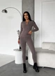 Жіночий однотонний термо-костюм (облягаюча кофта+лосини) Uaclothes 46-48 Капучино (like35338-157601350) - изображение 2