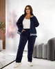 Жіночий прогулянковий костюм із замши (кофта + брюки) Uaclothes 58/60 Синій (like35378-157991373) - зображення 2