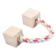 Іграшка для гризунів Trixie Playing Rope канат з дерев'яними блоками, 20см - зображення 2