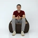 Кресло мешок MrBean Премиум M Малиновый/Светло Розовый (bbm579+1056) - изображение 5