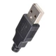 USB-AM - Разъем USB кабельный, штекер тип А, 4 контакта покрытие позолота 24К, корпус- пластик, цвет- черный - изображение 3