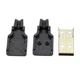 USB-AM - Разъем USB кабельный, штекер тип А, 4 контакта покрытие позолота 24К, корпус- пластик, цвет- черный - изображение 4