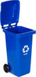 Контейнер для макулатури ModernHome by Multistore MO-120G-8-K 120 л Синій (5905817010172) - зображення 4